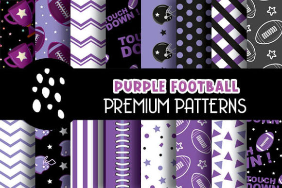 Download Purple Football Digital Papers Patterns - Digital Collection