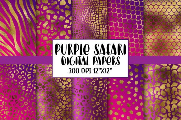 Download Purple Animal Print Digital Papers - Digital Collection
