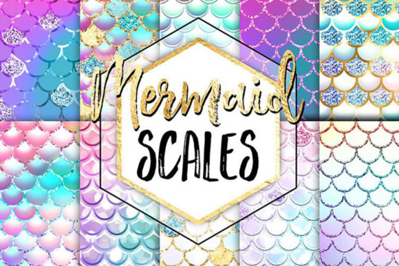 Download Mermaid Digital Paper - Mermaid Scales - Digital Collection