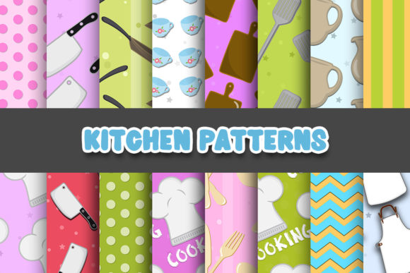 Download Kitchen Digital Papers Patterns - Digital Collection