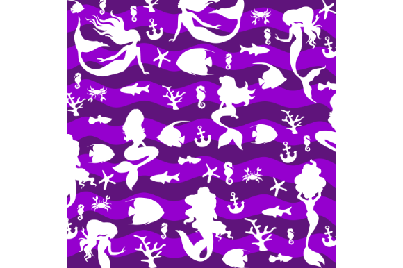 Download Mermaid Pattern, Mermaid Digital Paper - Digital Collection