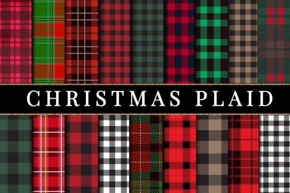 Download Christmas Buffalo Plaid Digital Paper - Digital Collection