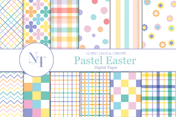 Download Pastel Easter Digital Paper - Digital Collection