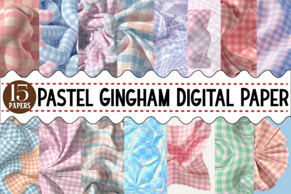 Download Pastel Gingham Digital Paper Pattern - Digital Collection