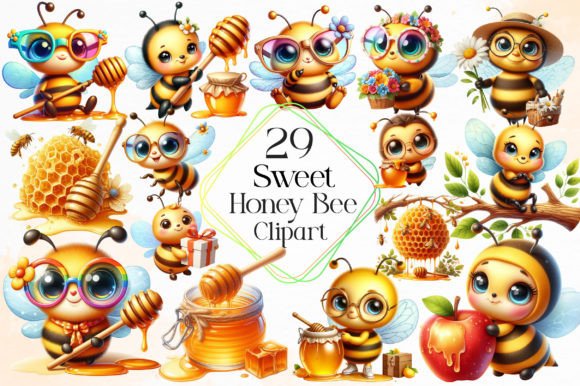 Download Sweet Honey Bee Clipart Sublimation - Sweet honey Collection