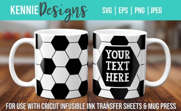 Download Soccer Ball Wrap Customizable Mug SVG - Mug Collection