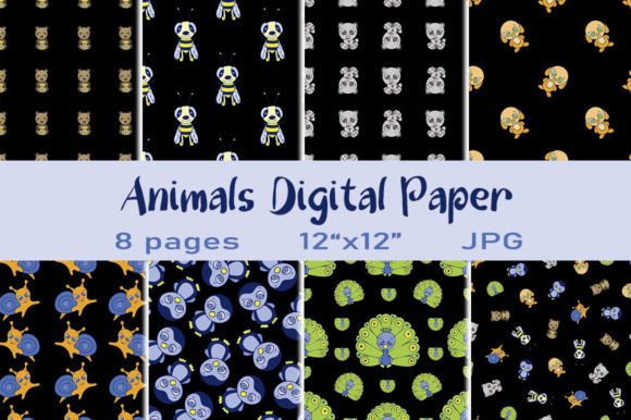 Download 8 Animal Print Digital Papers. - Digital Collection