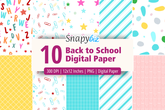 Download Back to School Seamless Digital Paper - Digital Collection