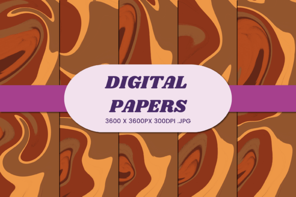 Download Brown Orange Liquid 9 Digital Paper - Digital Collection
