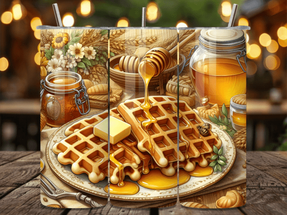 Download Sweet Honey Butter Waffles Tumbler Wrap - Sweet honey Collection