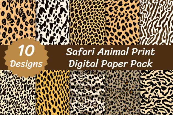 Download Safari Animal Print Digital Paper Pack - Digital Collection