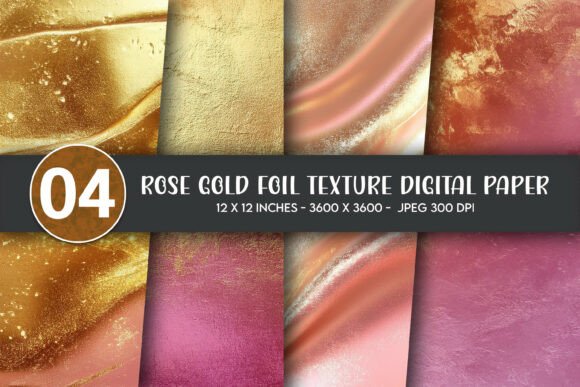 Download Rose Gold Foil Texture Digital Paper - Digital Collection