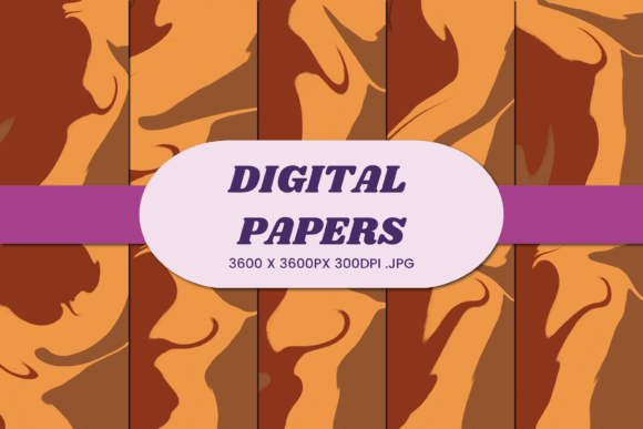 Download Brown Orange Liquid 2 Digital Paper - Digital Collection