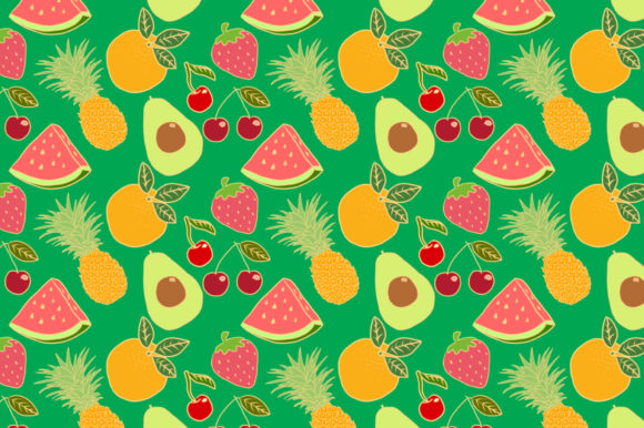 Download Fruits Pattern Background Digital Paper - Digital Collection