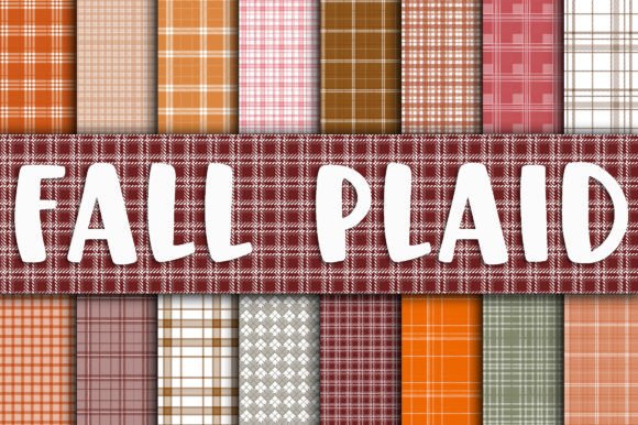 Download Fall Plaid Digital Paper - Digital Collection