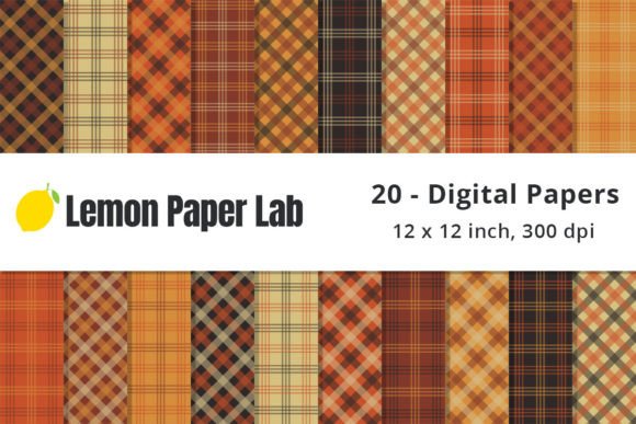 Download Simple Fall Plaid Digital Paper - Digital Collection