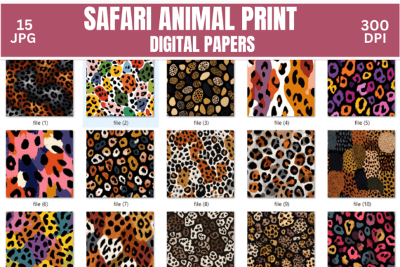 Download Safari Animal Print Digital Paper - Digital Collection