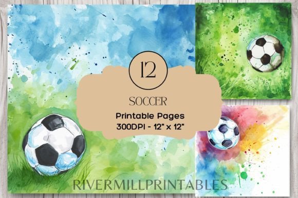 Download Soccer Ball Digital Paper Pack - Digital Collection
