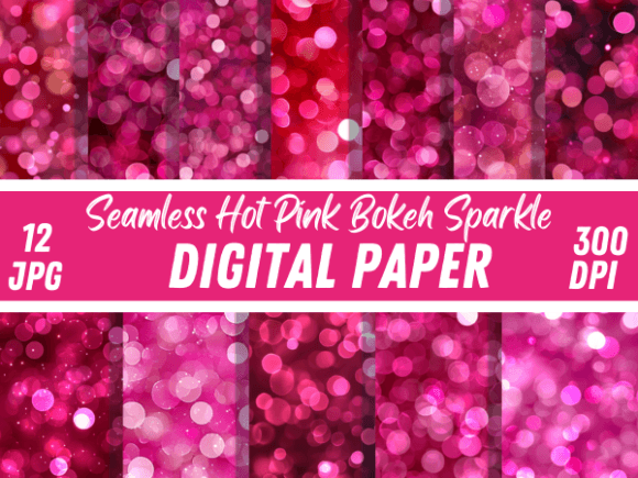 Download Hot Pink Sparkle Bokeh Crafted Patterns - Premium Resources