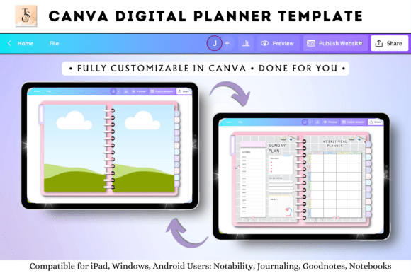 Download Canva Digital Planner Template - Digital Collection