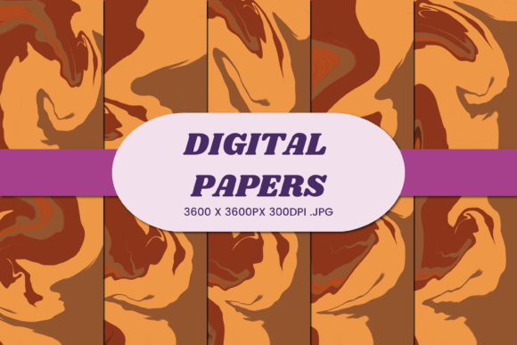 Download Brown Orange Liquid 4 Digital Paper - Digital Collection