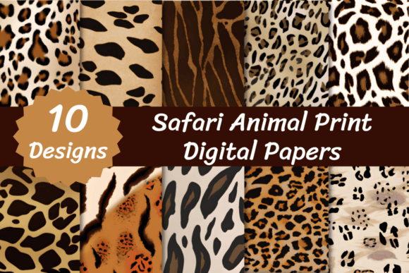 Download Safari Animal Print Digital Papers - Digital Collection
