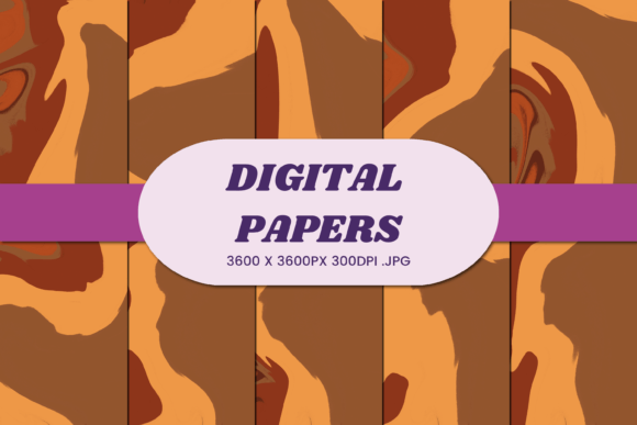 Download Brown Orange Liquid 8 Digital Paper - Digital Collection