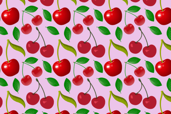 Download Cherries Fruits Pattern Digital Paper - Digital Collection