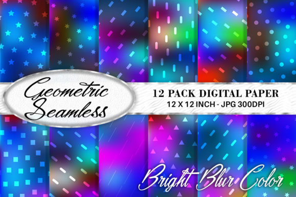 Download Bright Geometric Seamless Digital Paper - Digital Collection