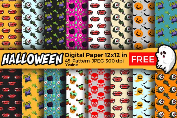 Download Halloween Digital Paper Pattern Bundle - Digital Collection