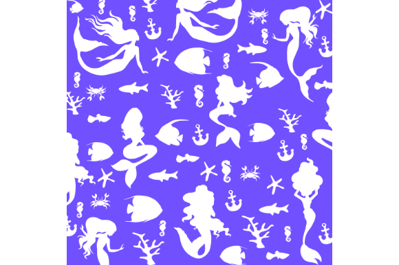 Download Mermaid Pattern, Mermaid Digital Paper - Digital Collection