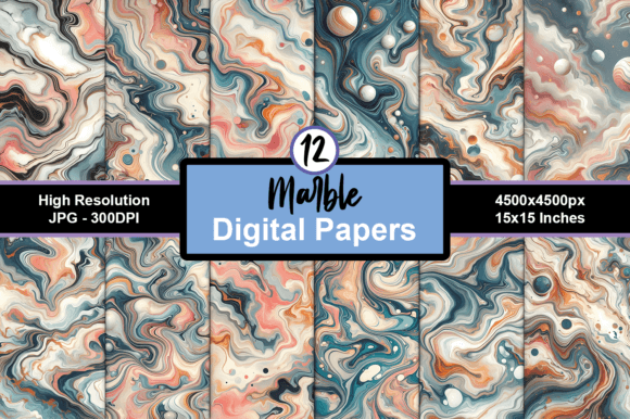 Download Marble Digital Paper Background Pack JPG - Digital Collection