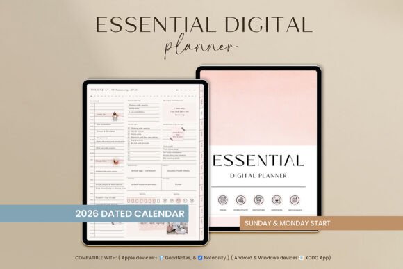 Download Essential Digital Planner, Goodnotes - Digital Collection