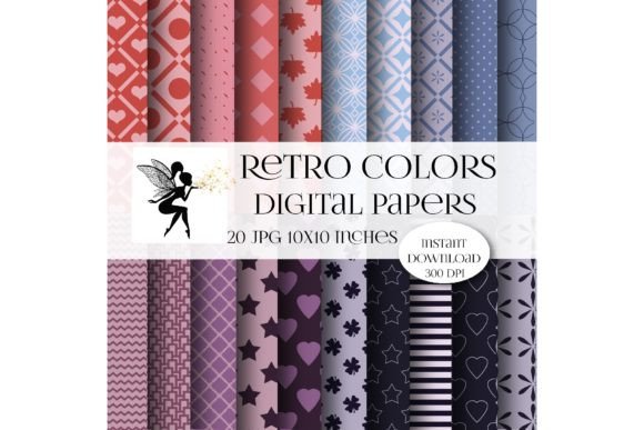 Download Retro Digital Paper, Pattern - Digital Collection