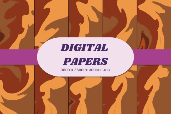 Download Brown Orange Liquid 7 Digital Paper - Digital Collection