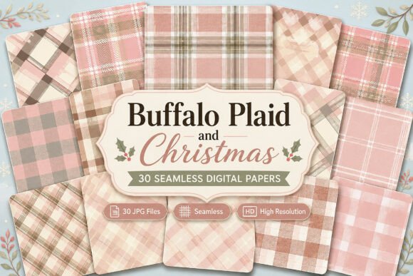 Download Buffalo Plaid and Christmas Digital - Digital Collection