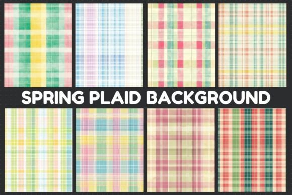 Download Spring Plaid Digital Paper Background - Digital Collection