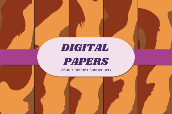 Download Brown Orange Liquid 1 Digital Paper - Digital Collection