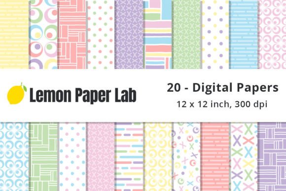 Download Pastel Rainbow Digital Scrapbook Paper - Digital Collection