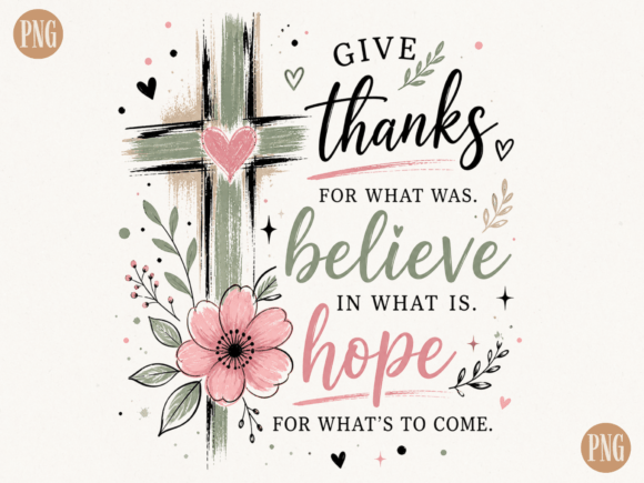 Download Give Thanks Believe Hope PNG | Christian - Hope Collection