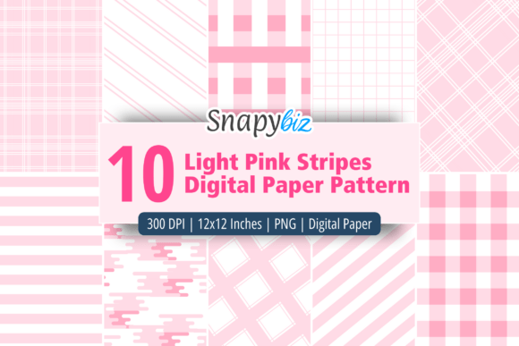 Download Light Pink Stripes Digital Paper Pattern - Digital Collection