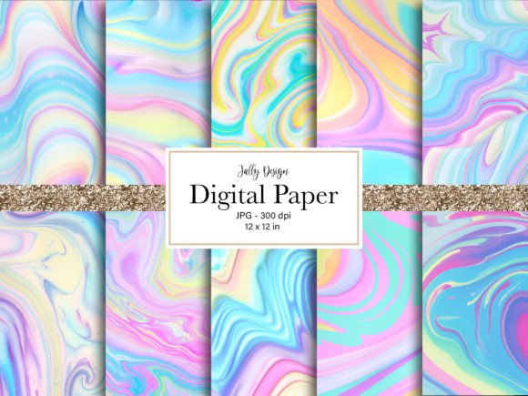 Download Pastel Colored Marble Digital Paper Pack - Digital Collection