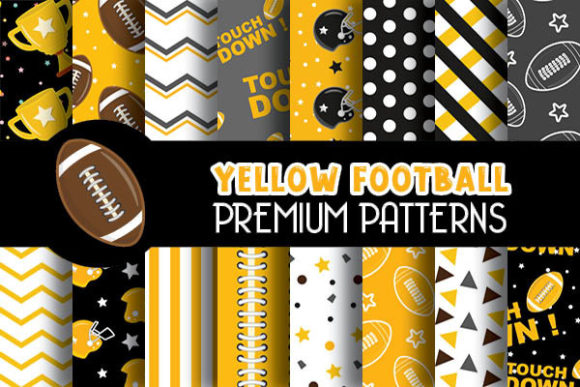 Download Yellow Football Digital Papers Patterns - Digital Collection