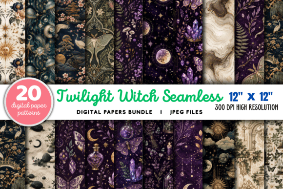 Download Twilight Witch Digital Paper Patterns - Digital Collection