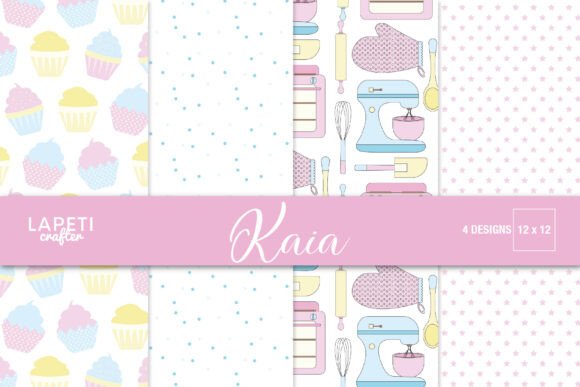 Download Baking Digital Paper, Cupcake Scrapbook - Digital Collection