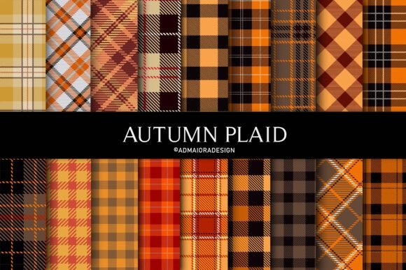Download Autumn Plaid Digital Paper - Digital Collection