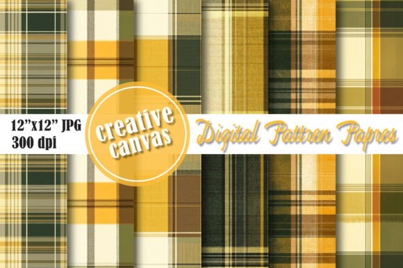 Download Autumn Plaid Digital Paper Bundle - Digital Collection