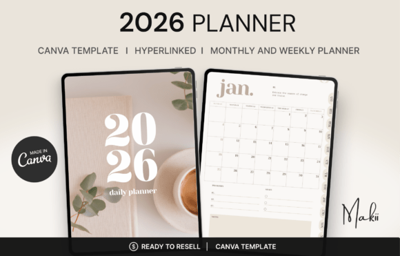 Download 2026 Digital Planner Canva Template - Digital Collection