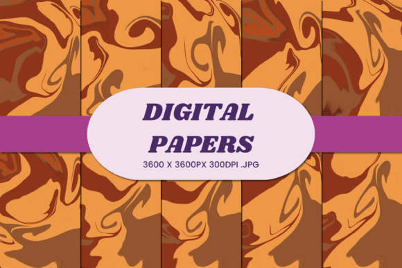Download Brown Orange Liquid 5 Digital Paper - Digital Collection