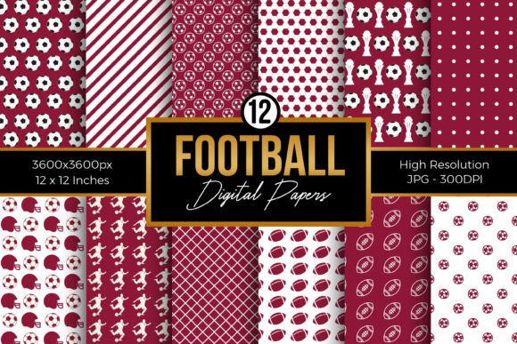 Download Football Digital Papers Pattern - Digital Collection